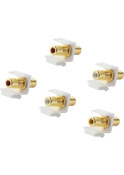10-Pack Rca Jack Insert Konnektör Soketi Dişi Geçmeli Adaptör Bağlantı Noktası Duvar Plakası Için Altın Kaplama Inline Bağlayıcı (Yurt Dışından) fiyatları