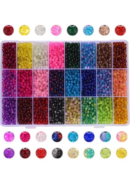 Crackle El Işi Yuvarlak Gevşek Ara Boncuk Bilezik Kolye Takı Yapımı Için 6 mm (Yurt Dışından) fiyatları