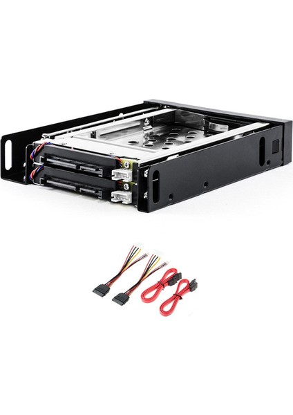 2,5 Inç SSD HDD Muhafaza Tepsisi 2 Yuvalı Disk Sürücüsü Sata Disket Sürücü Muhafazası Sabit Disk Muhafazası Çıkarma Kutusu (Yurt Dışından)
