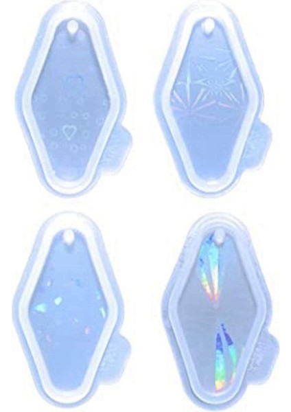 Silikon Reçine Kalıp Gökkuşağı Işık Efekti Reçine Silikon Kalıp Elmas Kolye Kalıp Dıy Takı El Sanatları Anahtarlık Kalıp (Yurt Dışından)