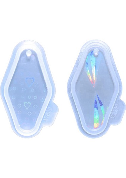 Silikon Reçine Kalıp Gökkuşağı Işık Efekti Reçine Silikon Kalıp Elmas Kolye Kalıp Dıy Takı El Sanatları Anahtarlık Kalıp (Yurt Dışından) fiyatları