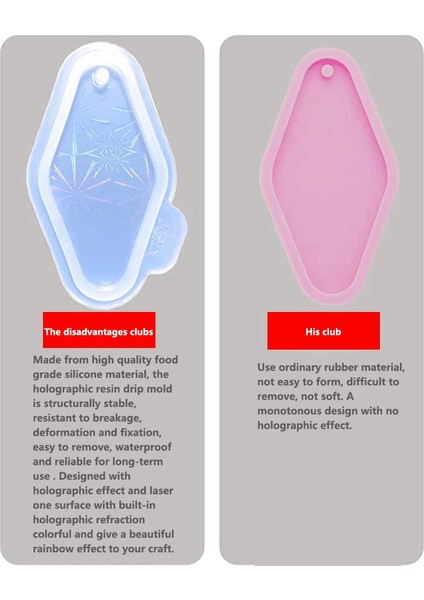 Silikon Reçine Kalıp Gökkuşağı Işık Efekti Reçine Silikon Kalıp Elmas Kolye Kalıp Dıy Takı El Sanatları Anahtarlık Kalıp (Yurt Dışından) modelleri
