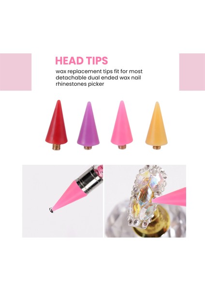 16 Adet Tırnak Rhinestones Seçici Yedek Kafa Ipuçları Tırnak Süsleyen Kalem Almak Için Tırnak Mücevheri Takı (Yurt Dışından) indirimleri
