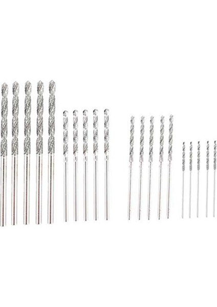 Elmas Matkap Ucu Seti 20 Parça 4 Boyutları 1mm 1.5mm 2mm 2.5mm Büküm Ucu Takı Plaj Deniz Cam Kabukları Değerli Taşlar Lapidary (Yurt Dışından)