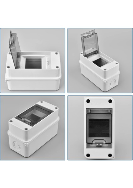 3 Yollu Dağıtım Koruma Kutusu, Su Geçirmez Şeffaf Kapak 3 Dın Ray Dış Mekan Dağıtım Bağlantı Kutusu 2 Adet (Yurt Dışından)
