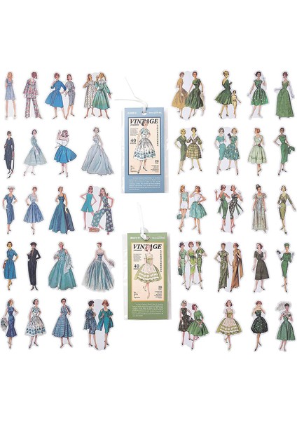 160 Adet Vintage Insanlar Washi Çıkartmalar Günlük Kaydı Için Scrapbooking, Retro Kız Kadın Karalama Defteri Etiketi Önemsiz Dergiler Için (Yurt Dışından) modelleri