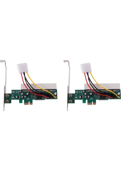 2x Pcı-Express - Pcı Adaptör Kartı Pcı-E X1/X4/X8/X16 Yuvası, 4 Pinli Güç Kablosu Kartı ile (Yurt Dışından)