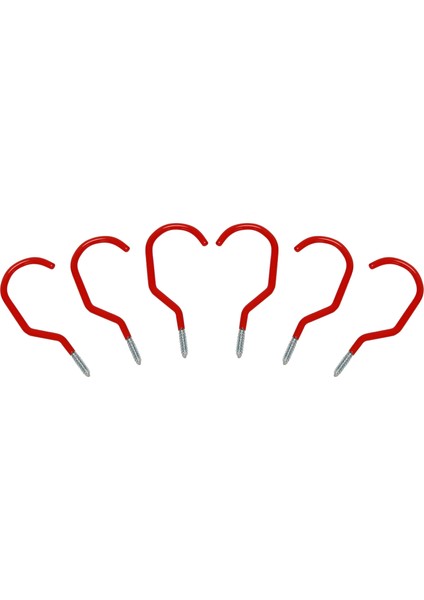 Bisiklet Kancaları, Ağır Hizmet Bisiklet Depolama Kanca Seti, Vidalı Yardımcı Depolama Askıları Garaj Bahçe Kancası Duvara Montaj/tavan Için Plastik Kaplamalı Kırmızı 6'lı Paket (Yurt Dışından) fiyatları