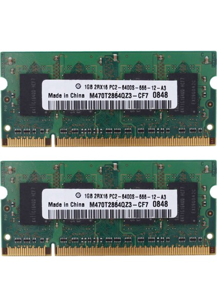 2x Ddr2 1 GB Dizüstü Ram Bellek 2RX16 800MHZ PC2-6400S 200PINS Sodımm Dizüstü Bilgisayar Belleği (Yurt Dışından)