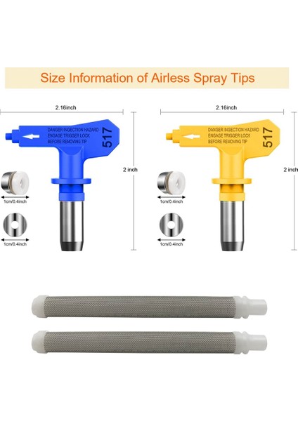 3600 Psı Havasız Boya Püskürtme Makinesi, Nozul Yuvası Nozul Koruması ve Havasız Boya Püskürtme Aksesuarları Için Filtre (Yurt Dışından) fırsatları
