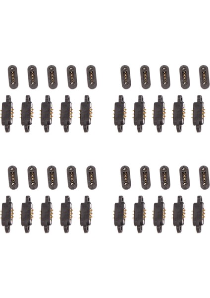 20 Çift Yaylı Manyetik Pogo Pin Konnektörü 3 Pozisyon Mıknatıslar Pitch 2.3mm Deliklerden Erkek Dişi Prob (Yurt Dışından)