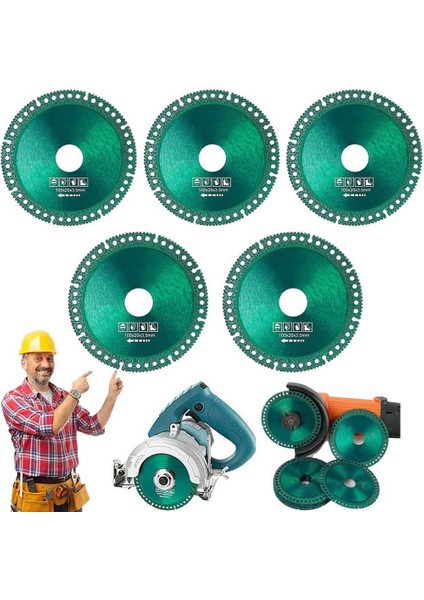 Açı Öğütücü Için Kompozit Çok Fonksiyonlu Kesme Testere Bıçağı, 4 Inç Elmas Dairesel, Seramik Karo Cam Kesme Diski (Yurt Dışından)