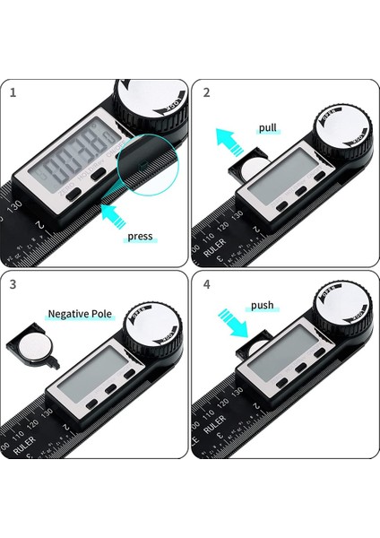 2 Adet Dijital Açı Bulucu Iletki 2 In 1 Açı Bulucu Cetvel ile LCD Ekran Dıy Açı Ölçme Aracı (Yurt Dışından)