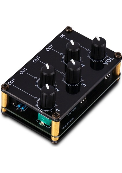 TM400 Mini 4 Kanal Stereo Hat Mikseri Stüdyo Kaydı Için 1 Giriş 4 Çıkış Düşük Gürültülü Küçük ve Gelişmiş Ses Pasif Mikser (Yurt Dışından)