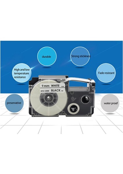 6 Adet 9mm Etiket Şerit -120 -E300 -60 -100 KL750B KL820 KL750 KL7200 Etiket Yazıcı Bant Termal Kağıt (Yurt Dışından) fiyatları
