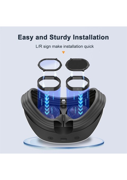 Ps Vr2 Lens Miyopi Anti Mavi Gözlük Için Vr Reçete Lensler Psvr2 Parçaları Için Hızlı Sökün Koruma Çerçevesi (Yurt Dışından)