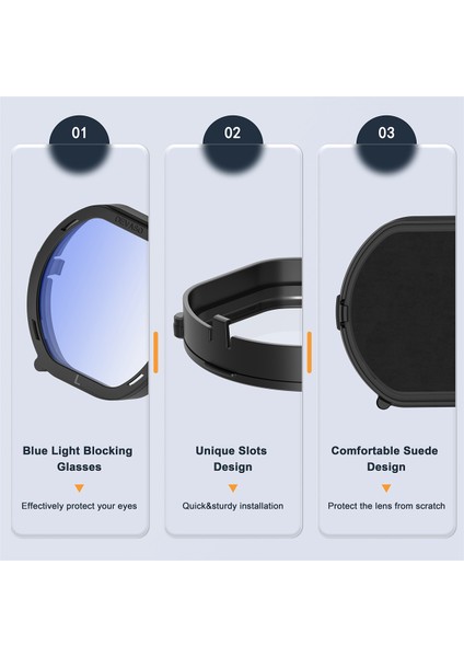 Ps Vr2 Lens Miyopi Anti Mavi Gözlük Için Vr Reçete Lensler Psvr2 Parçaları Için Hızlı Sökün Koruma Çerçevesi (Yurt Dışından)