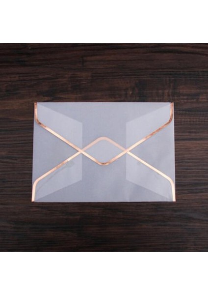 20 Adet/takım Sıcak Damgalama Baskı Kağıdı Zarf Şeffaf Kağıt Zarf Düğün Mektubu Davetiye Yıldönümü Rosegold (Yurt Dışından) fiyatları