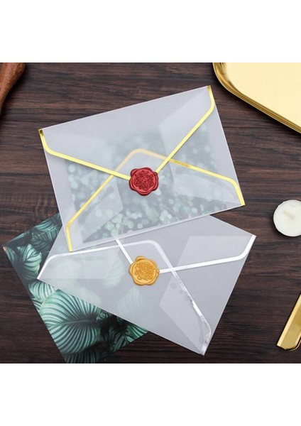 20 Adet/takım Sıcak Damgalama Baskı Kağıdı Zarf Şeffaf Kağıt Zarf Düğün Mektubu Davetiye Yıldönümü Rosegold (Yurt Dışından) fırsatları