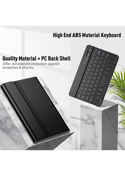 Bluetooth Işıklı Klavyeli Tablet Kılıfı Pu Kılıf Tab Lite Için Uygun 8.7 Inç, Pembe (Yurt Dışından) modelleri