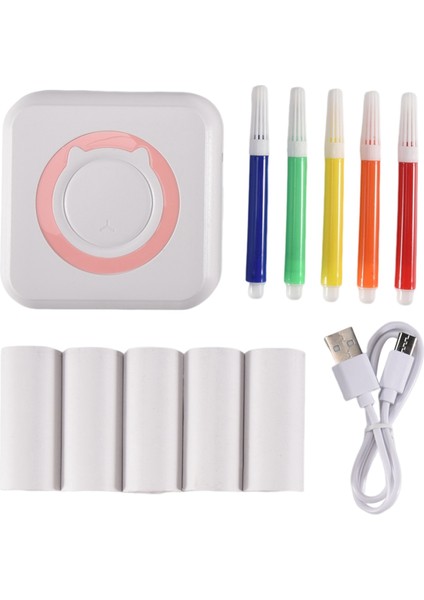 Mini Taşınabilir Termal Yazıcı Kablosuz Bluetooth Yazıcı Termal Kağıtlı Çok Fonksiyonlu Etiket Yazıcısı + Renkli Kalem B (Yurt Dışından) fiyatları
