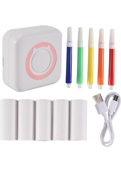 Mini Taşınabilir Termal Yazıcı Kablosuz Bluetooth Yazıcı Termal Kağıtlı Çok Fonksiyonlu Etiket Yazıcısı + Renkli Kalem B (Yurt Dışından) modelleri