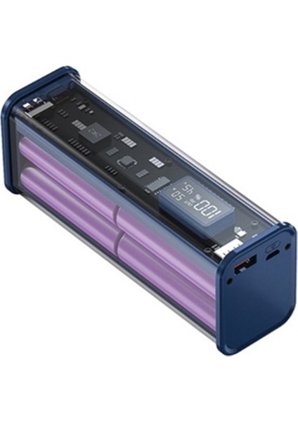 PD22.5W Dıy Pil Şarj Cihazı Hızlı Şarj Kutusu Için 8 Adet 18650 Polimer 20000MA Pil Şarj Güç Bankası Kutusu Mavi (Yurt Dışından) fiyatları