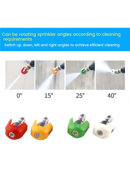 Basınçlı Yıkama Püskürtme Nozulu Uçları Çoklu Derece, 360 Derece 1/4 Hızlı Bağlantı, Püskürtme Seti Kitleri, 4'lü Paket (Yurt Dışından) modelleri