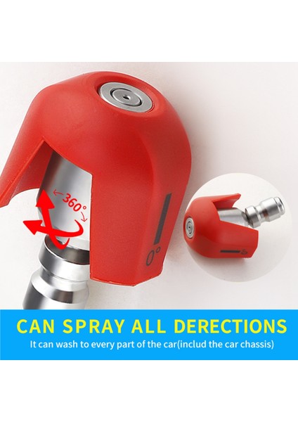 Basınçlı Yıkama Püskürtme Nozulu Uçları Çoklu Derece, 360 Derece 1/4 Hızlı Bağlantı, Püskürtme Seti Kitleri, 4'lü Paket (Yurt Dışından) indirimleri