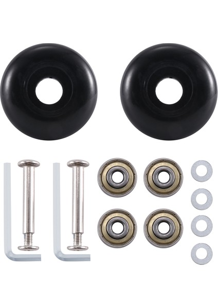 50 x 22 mm 2 Bagaj Bavul Yedek Tekerlek Seti, Pu Döner Küçük Tekerlekler Karbon Çelik Rulmanlar Tamir Takımları (Yurt Dışından)