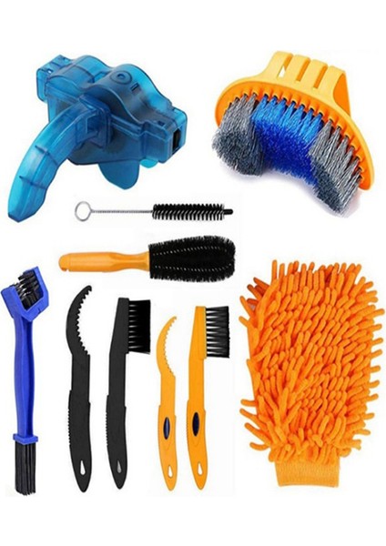 Bisiklet Temizleme Kiti Bisiklet Zinciri Temizleyici Scrubber Fırçalar Dağ Bisikleti Yıkama Aleti Seti Bisiklet Tamir Araçları Aksesuarları (Yurt Dışından)