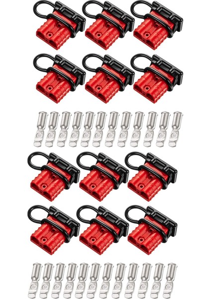 12 Takım 6-10 Ölçer Pil Hızlı Bağlantı 50A 12-36 V Pil Hızlı Bağlantı Kablosu Demeti Tak Kiti Pil Hızlı Fiş A (Yurt Dışından)