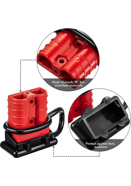 12 Takım 6-10 Ölçer Pil Hızlı Bağlantı 50A 12-36 V Pil Hızlı Bağlantı Kablosu Demeti Tak Kiti Pil Hızlı Fiş A (Yurt Dışından) modelleri