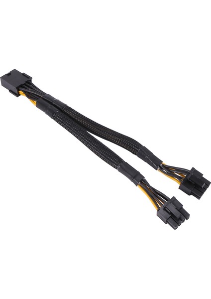 12 Adet Gpu Pcıe 8 Pin Dişi Çift 2x 8 Pin (6 + 2) Erkek Pcı Express Güç Adaptörü Örgülü Y-Splitter Uzatma Kablosu, 20 cm (Yurt Dışından)