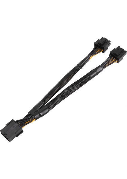 12 Adet Gpu Pcıe 8 Pin Dişi Çift 2x 8 Pin (6 + 2) Erkek Pcı Express Güç Adaptörü Örgülü Y-Splitter Uzatma Kablosu, 20 cm (Yurt Dışından)