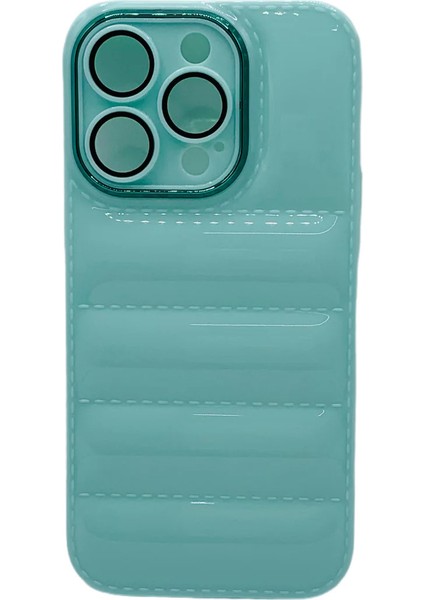 Apple Iphone 12 Uyumlu Puffer Silikon Kılıf Kamera Koruma Lens Korumalı Parlak Telefon Kılıfı