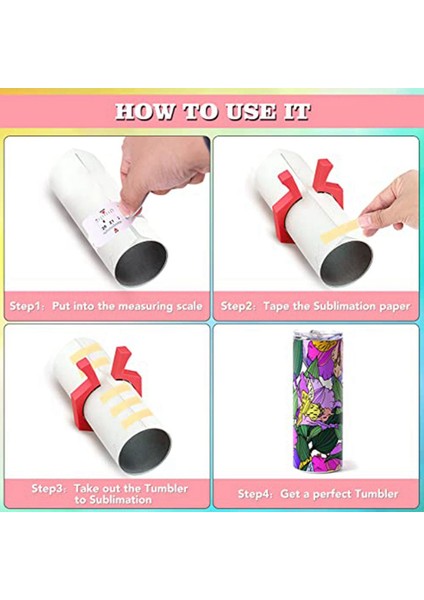 2 Tutam Mükemmel Tumbler Kelepçesi ve 1 Süblimasyon Boşlukları Tumbler Genişlik Ölçme Cetveli, Mükemmel Araç (Yurt Dışından) indirimleri