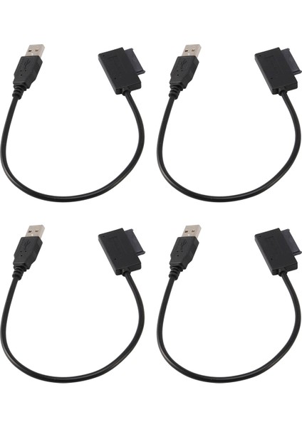 4x USB 2.0 Mini Sata Iı 7 + 6 13PIN Adaptör Dönüştürücü Kablosu Dizüstü Bilgisayar Cd/dvd Rom Slimline Sürücü (Yurt Dışından)