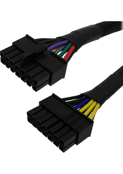 Pc ve Sunucular Için 10X 24 Pin - 14 Pin Atx Psu Ana Güç Adaptörü Örgülü Kollu Kablo 12 Inç (30 Cm) (Yurt Dışından)