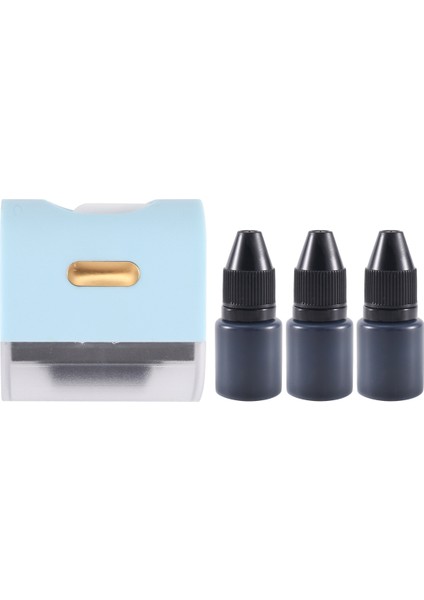 Geri Çekilebilir Seramik Bıçaklı 3'ü 1 Arada Gizli Silindirli Damga 3 Paket Yedek Mürekkepler, Kişisel Blokaj Kiti Mavi (Yurt Dışından)