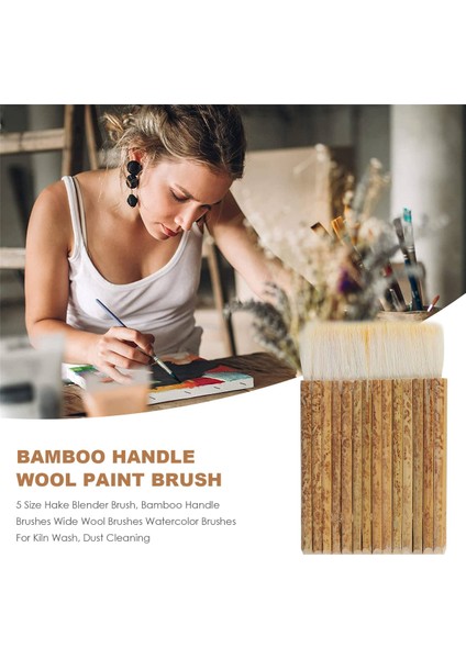 5 Boyutlu Blender Fırçası, Bambu Saplı Fırçalar Geniş Yün Fırçalar Fırın Yıkama Için Suluboya Fırçaları, Toz Temizleme (Yurt Dışından) fırsatları