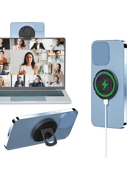 Kablosuz Şarj Cihazları 2'si 1 Arada 15W Akıllı Telefon Için Hızlı Şarj Izle Katlanır Manyetik Güvenli Kablosuz Şarj Cihazları, C (Yurt Dışından)