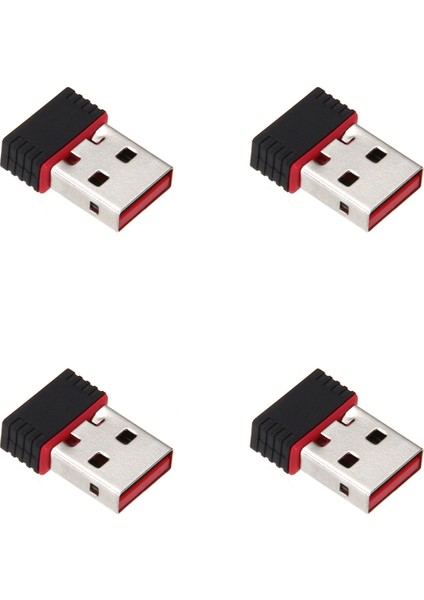 4x Mini USB Sürücü Kablosuz Lan Adaptörü 802.11 / B Kablosuz Ağ Kartı 150MBPS (Yurt Dışından)