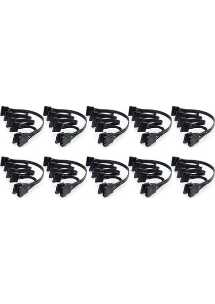 10X 4pin Ide - 5 Bağlantı Noktalı Güç Uzatma Kablosu 4pin Molex - Çoklu Sata Bağlantı Noktası 18AWG Tel Güç Kablosu Sabit Disk HDD SSD Pc Için (Yurt Dışından)