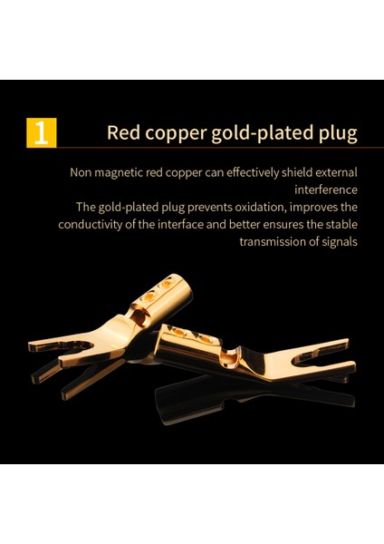 8 Adet Hıfı Muz Y Maça Y Altın Kaplama Saf Bakır Vidalı Çatal Hifi Hoparlör Maça Konnektör Fişleri-Gümüş (Yurt Dışından) fırsatları