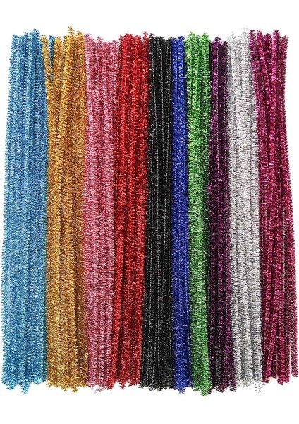 400 Adet Boru Temizleyiciler 10 Çeşitli Renkler Şönil Kaynaklanıyor Zanaat Malzemeleri Dıy Sanat El Sanatları Için Glitter Boru Temizleyiciler (Yurt Dışından)