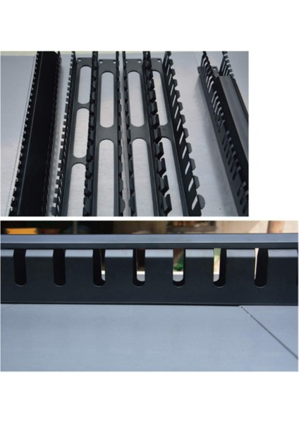 4x 1u Kablo Yönetimi Yatay Montaj 19 Inç Sunucu Rafı, Kapaklı 12 Yuvalı Metal Parmak Kanalı Tel Düzenleyici (Yurt Dışından) modelleri