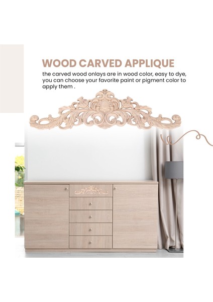Ahşap Aplikler Onlaylar Dekoratif Ahşap Aplikler Ayna Yatak Kapısı Dolap Gardırop Mobilya Için Dıy Ahşap Aplikler (Yurt Dışından) fırsatları