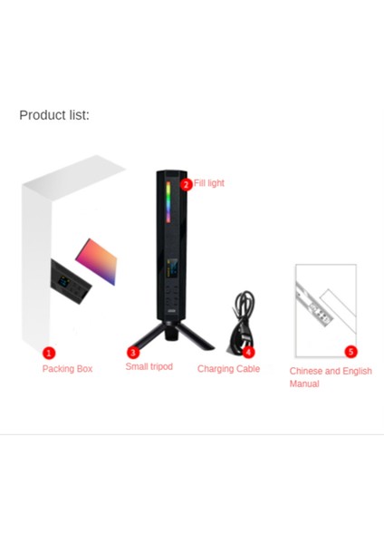 200 Rgb LED Yumuşak Tüp Işık El Fotoğraf Çubuğu Taşınabilir Video Doldurma El El LED Işık Çubuğu (Yurt Dışından) modelleri