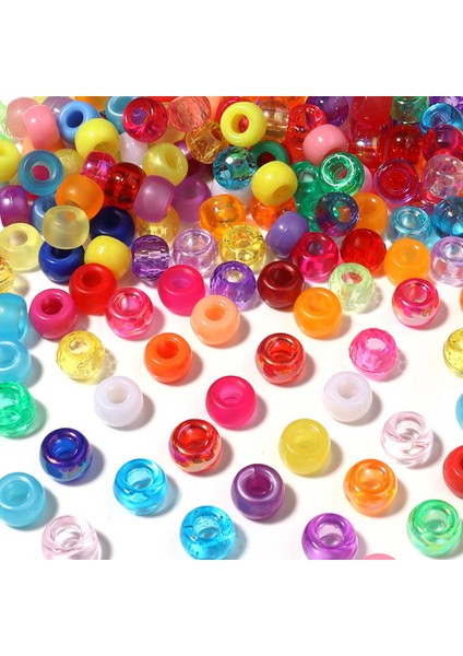 Kandi Boncuk Toplu Dıy Işçiliği Takı Yapımı Için Kandi Bilezikler 6X9MM Yaklaşık 1800 Adet, Şeffaf (Yurt Dışından) fırsatları